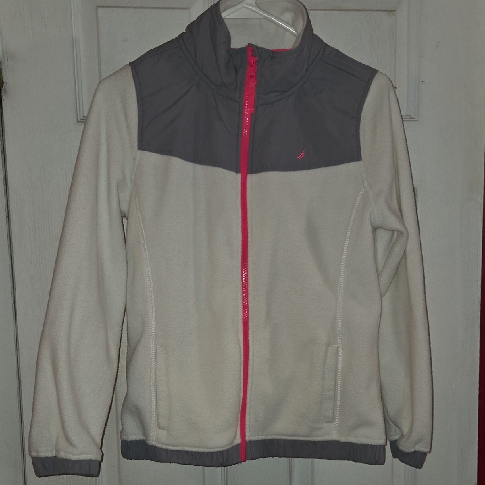 Nautica Kids Gray and Cream Jacket Size 16